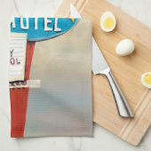 スカイランチモーテルサイン キッチンタオル (四つ折り)