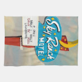 スカイランチモーテルサイン キッチンタオル (横)