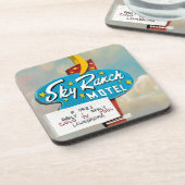 スカイランチモーテルサイン コースター (左側)