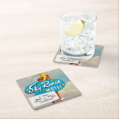 スカイランチモーテルサイン スクエアペーパーコースター (インサイチュ)