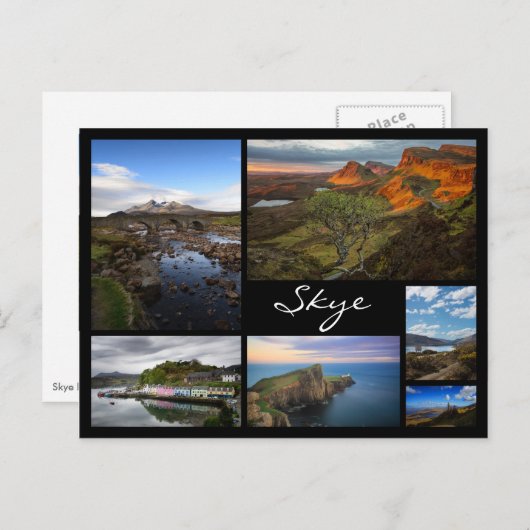 スカイランドスケープ黒枠コラージュ ポストカード (正面/裏面)