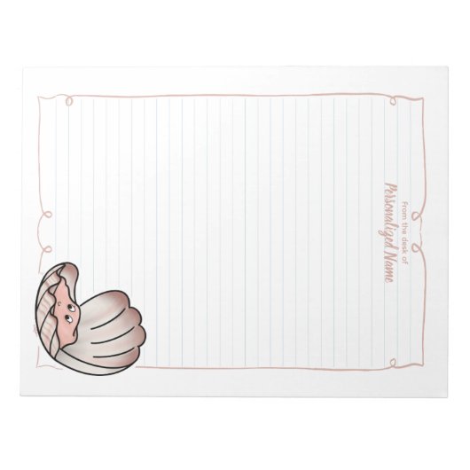 スカイラーホタテの裏地 ノートパッド (正面)