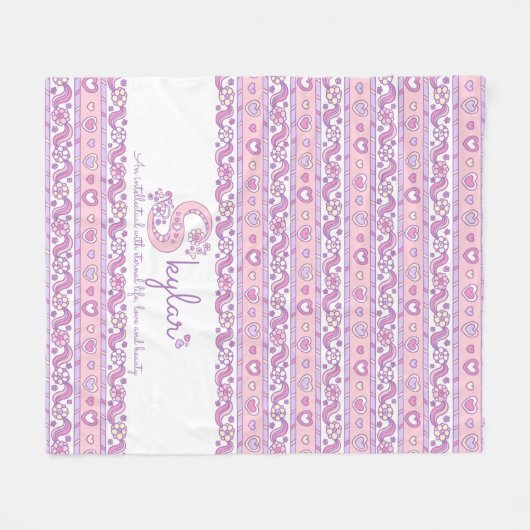 スカイラー名前をカスタムする文字sモノグラムを意味する フリースブランケット (正面(横))