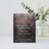 スカイレッド幽霊のよく出るミストハローウィンパーティはがき インビテーションポストカード (スタンド正面)