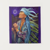 スカイロードウォーカー先住民アメリカンファンタジーアート タペストリー (正面)