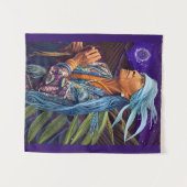 スカイロードウォーカー先住民アメリカンファンタジーアート タペストリー (正面(横))