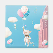 スカイワードの子猫 マグネット (正面)