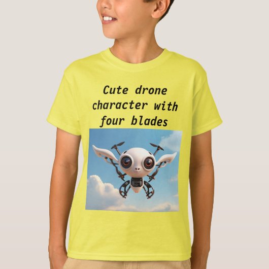 スカイワードドローン:愛らしいフライト Tシャツ (正面)