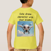 スカイワードドローン:愛らしいフライト Tシャツ (裏面)