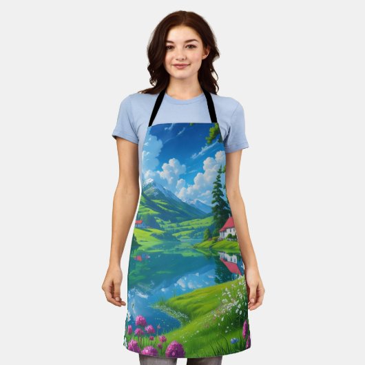 スカイワードピークスレッドルーフリトリート エプロン (着用した状態)