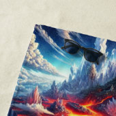 スカイワード衝突：火と氷の島 ビーチタオル (インサイチュ)