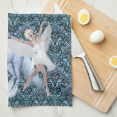 スカイ妖精の国アスパラスアンドユニコーン キッチンタオル (四つ折り)