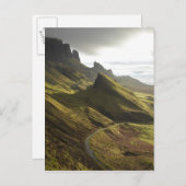 スカイ島の静かな丘を登る道 ポストカード (正面/裏面)