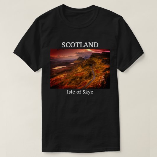 スカイ島スコットランドTシャツ Tシャツ (デザイン正面)