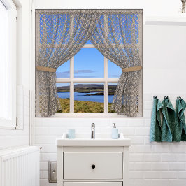 スカイ島（スコットランド）レース付き偽の窓ビュー ポスター