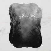 スカイ幽霊のよく出るウィズレイヴンカスタムハロウィーン招待状 招待状 (正面/裏面)