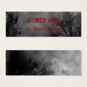 スカイ幽霊のよく出るハロウィーンチケットテンプレート (正面&裏面)