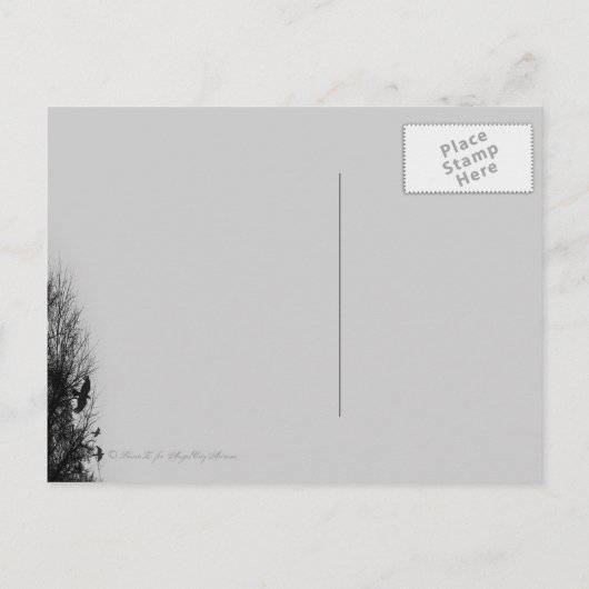 スカイ幽霊のよく出るハロウィーン招待状はがき インビテーションポストカード (裏面)