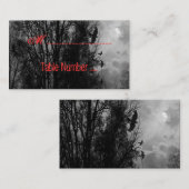 スカイ幽霊のよく出る白黒レッドカスタム座席表 プレイスカード (正面/裏面)