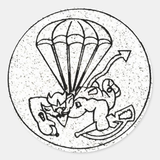 スカイ旅団ステッカーからフューリー ラウンドシール (正面)