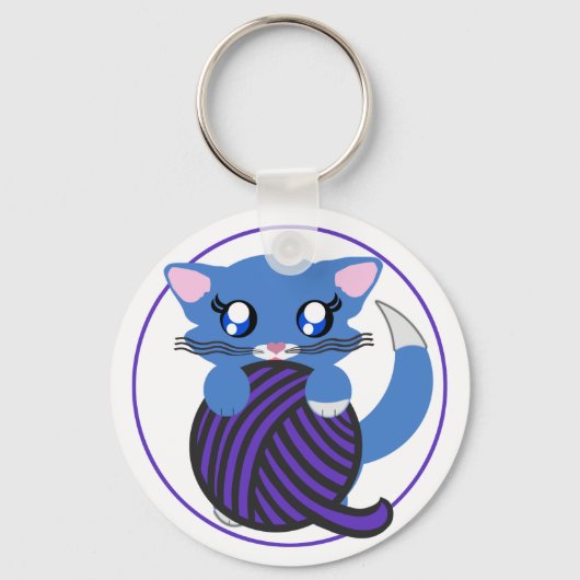 スカイ漫画子猫キッテンキーチェーン キーホルダー (正面)