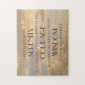 スカイ白熱［赤熱］光を放つセレニティ祈りの言葉パズル ジグソーパズル (縦)