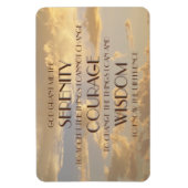 スカイ白熱［赤熱］光を放つセレニティ祈りの言葉フレキシマグネット マグネット (縦)