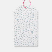 スカイ紙吹雪水色ドットギフトラベル ギフトタグ (裏面)