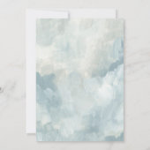 スカイ絵を描抽象芸術ブラシストロークブライダルシャワー 招待状 (裏面)