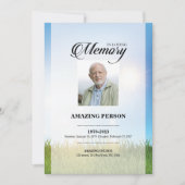 スカイ葬儀祈りの言葉カードテンプレート (正面)