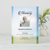 スカイ葬儀祈りの言葉カードテンプレート (スタンド正面)