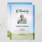 スカイ葬儀祈りの言葉カードテンプレート (正面/裏面)