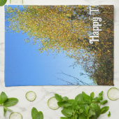 スカイ踊り紅葉-カスタム感謝祭 キッチンタオル (折り畳み)