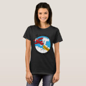 スカイ飛行機おもしろい数学おたく誕生日ギフトパイ日 Tシャツ (正面フル)