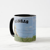 スカイ・コーヒー・マグカップ付きカンザスストーンポスト・フェンス マグカップ (正面左)