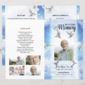 スカイ&ドーブ葬儀プログラムテンプレート (正面/裏面)