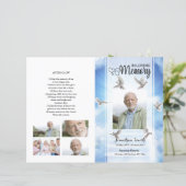 スカイ&ドーブ葬儀プログラムテンプレート (スタンド正面)