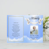 スカイ&ドーブ葬儀プログラムテンプレート (スタンド正面)