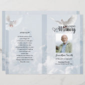 スカイ&ドーブ葬儀プログラムテンプレート (正面/裏面)