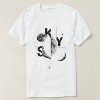 スカイ 月の満ち欠け Tシャツ