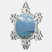 スカウェイアラスカのハゲワシ スノーフレークピューターオーナメント (右)