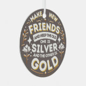 スカウティングで新しい友達を作る メタルオーナメント (正面右)