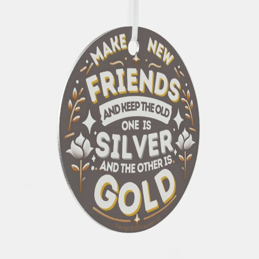 スカウティングで新しい友達を作る メタルオーナメント (正面右)