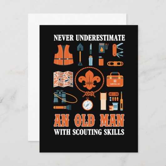 スカウティングの技術を持つ老人を決して過小評価しない サンキューカード (正面/裏面)