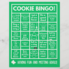 スカウティング – Cookie Booth Bingo on Letterhead レターヘッド