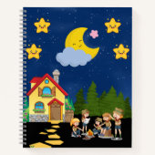 スカウトと一緒に魔法のような夜のキャンプアドベンチャー ノートブック (正面)