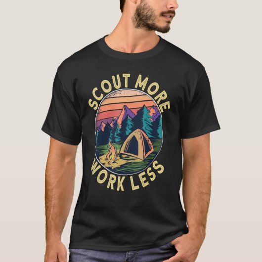 スカウトの作業量を増やし、スカウトのリーダーを減らす Tシャツ (正面)