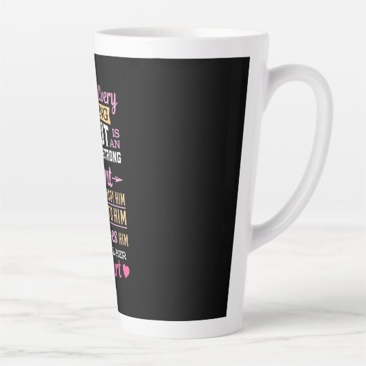 スカウトの後ろは強い叔母だ カフェラテマグ (右)