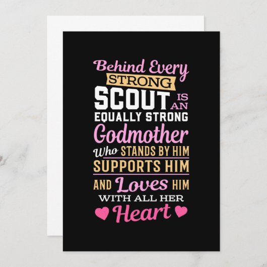 スカウトの背後には強いゴッドマザーがいる 招待状 (正面/裏面)