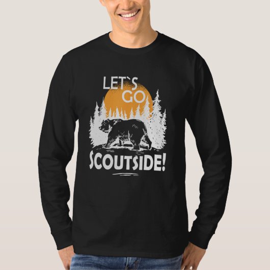 スカウトサイド・カブマスター・スカウティングに行こう Tシャツ (正面)